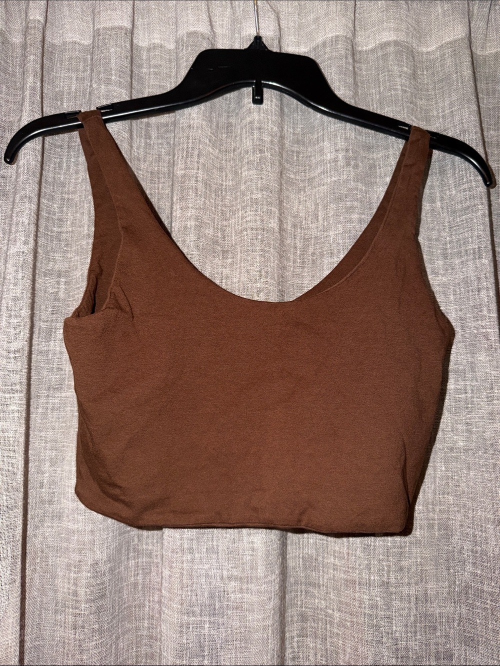 Cotton On Chocolate Brown Scoop-Neck Cropped Tank